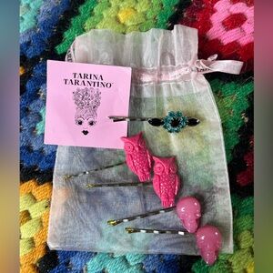 Tarina Tarantino Bobby Hair Jewels Lot Skull Owl Flower Swarovski Crystals